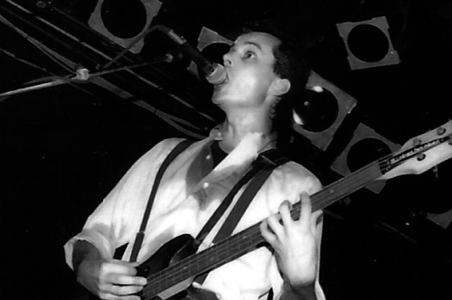 John Roenigk, consuming a microphone